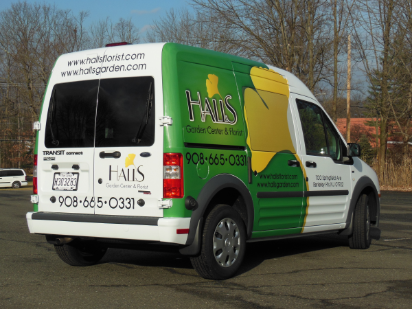 Landscaping van vehicle vinyl lettering Berkeley Heights NJ