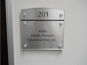 Match suite and lobby signs in North Jersey