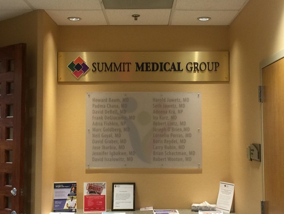 Custom lobby signs for medical groups in North Jersey