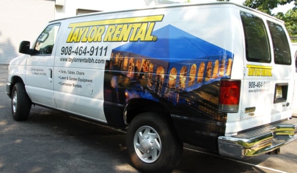 Van Graphics for Event Rental Centers North Jersey