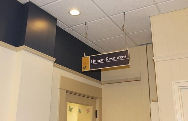 Ceiling Mounted Signs for Facility Managers in North Jersey
