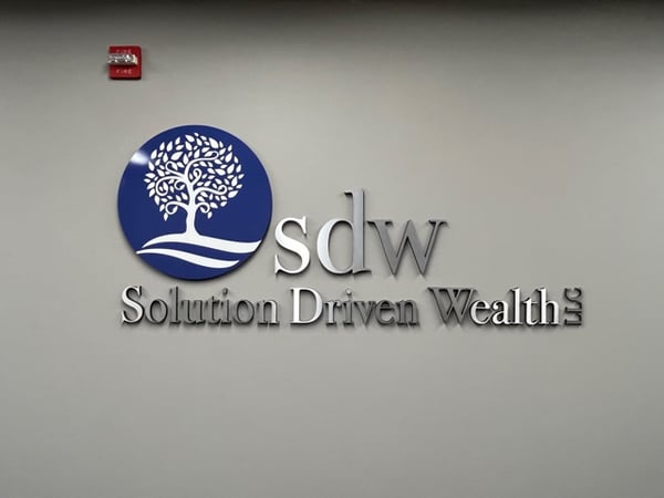 SDW Welcomes Customers with Financial Firm Lobby Signs in Roseland, NJ