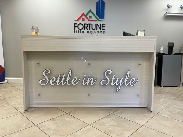 Lobby Signs and Acrylic Desk Panels in North Jersey