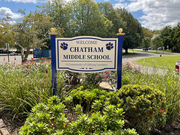environmentally-friendly carved monument signs for schools in Chatham NJ