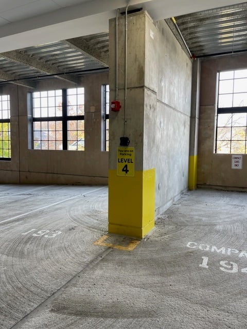 parking garage signs in North Jersey